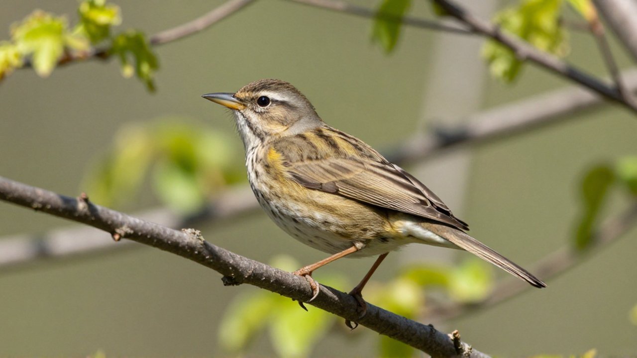 Un ave migratoria con plumaje vibrante posada de perfil sobre la rama de un árbol.